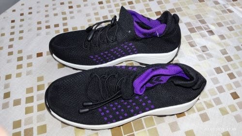 Customer photo review of Ortho Stretch Cushion Shoes - Black Purple