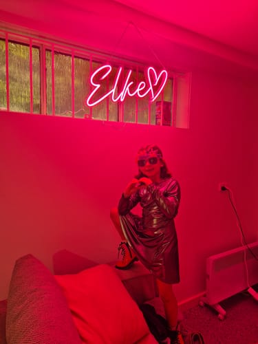 Customer photo review of Custom Neon Signs for Kids Rooms