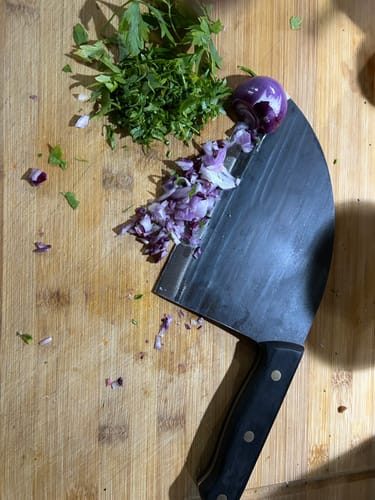 Customer photo review of Handgeschmiedetes Kochmesser - Black