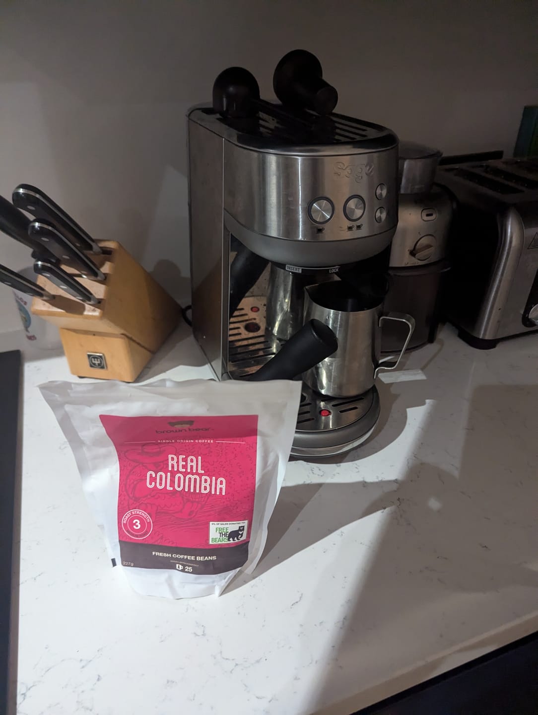 Customer photo review of Colombian Coffee - Medium Roast - Strength 3 - Real Colombia