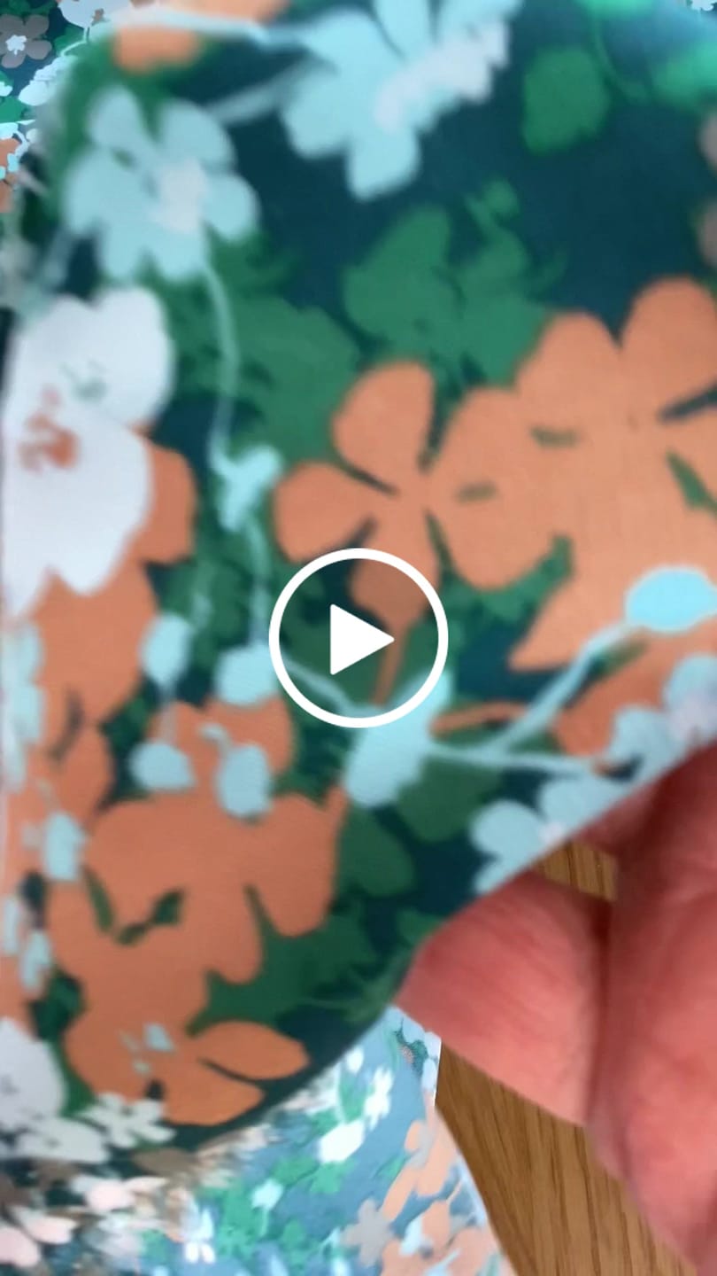 Customer video review of Blossoming Flowers Polyester Crepe Fabric