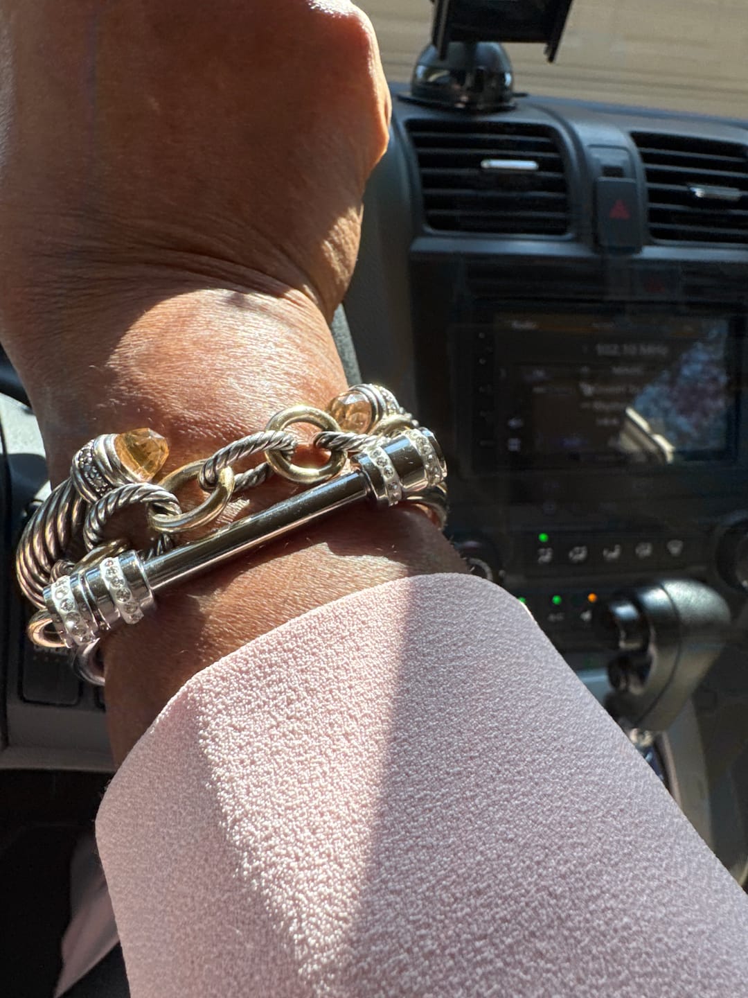 Customer photo review of Tabitha Stainless Steel Bar Bangle