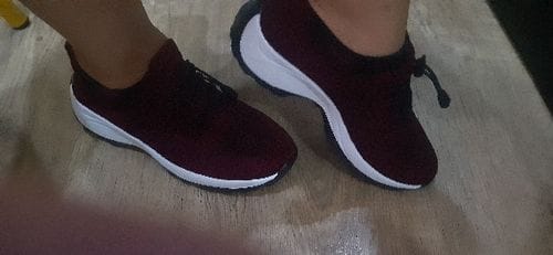 Customer photo review of Ortho Stretch Cushion Shoes - Black White