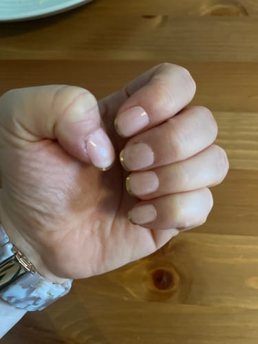Customer photo review of Gold Digger Press On Nails (24PC)