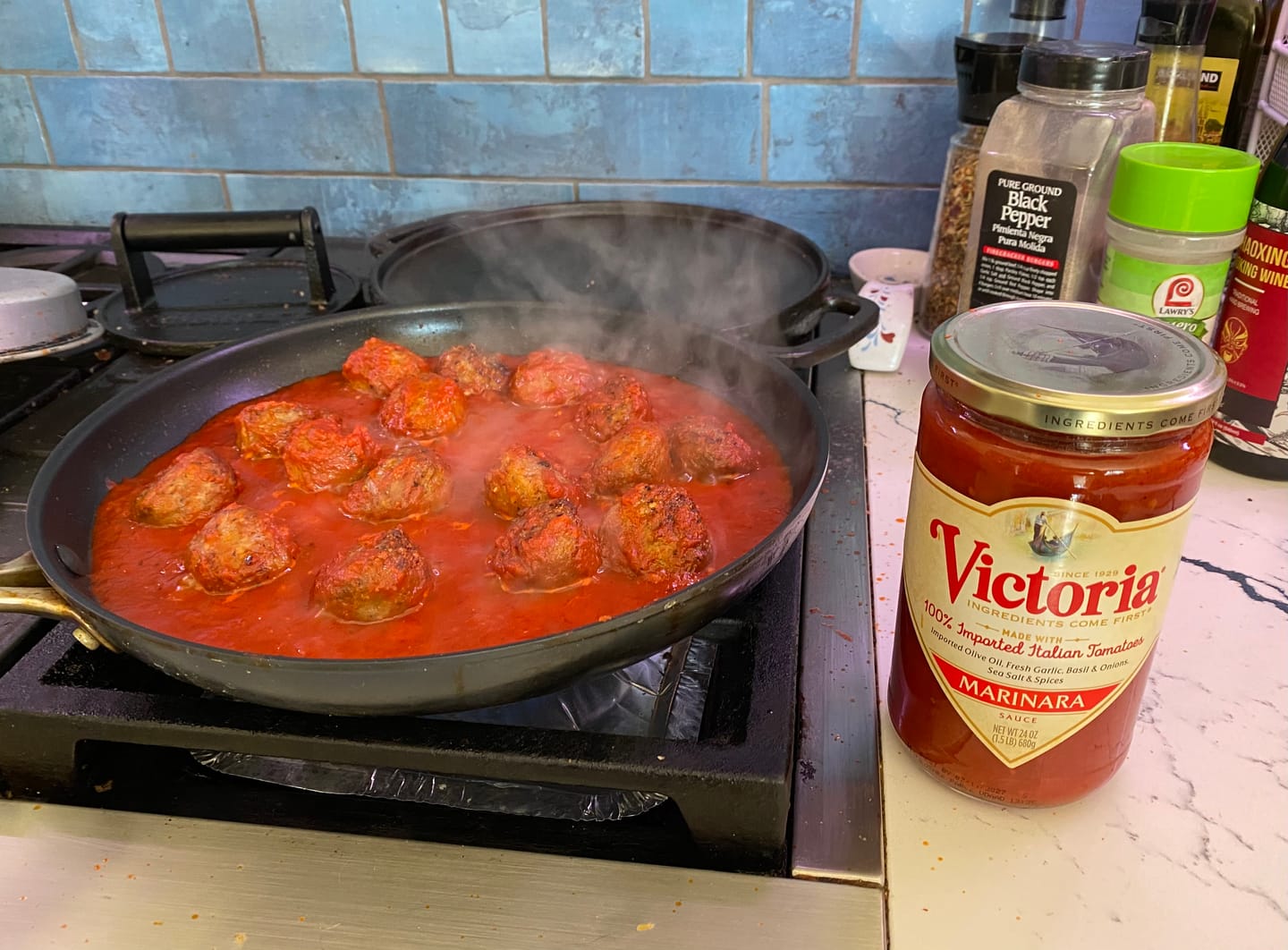 Customer photo review of Victoria Marinara Sauce - 24 OZ 6 Pack