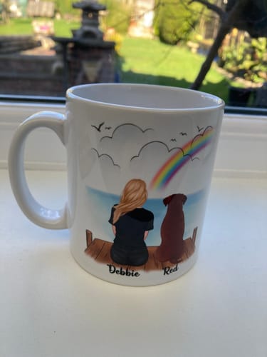 Customer photo review of Girl & Dogs - Life is better with a dog Personalised Mug