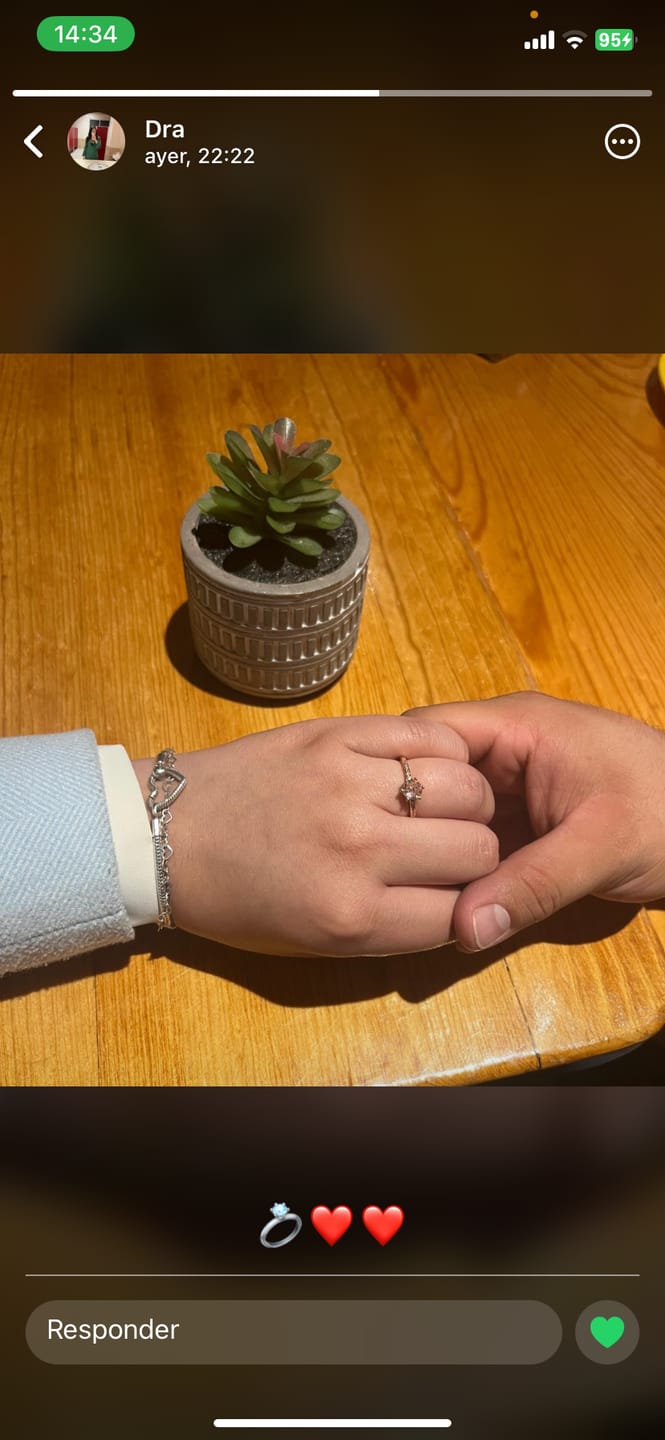 Customer photo review of ANILLO CORONA ROSA BRILLANTE PANDORA