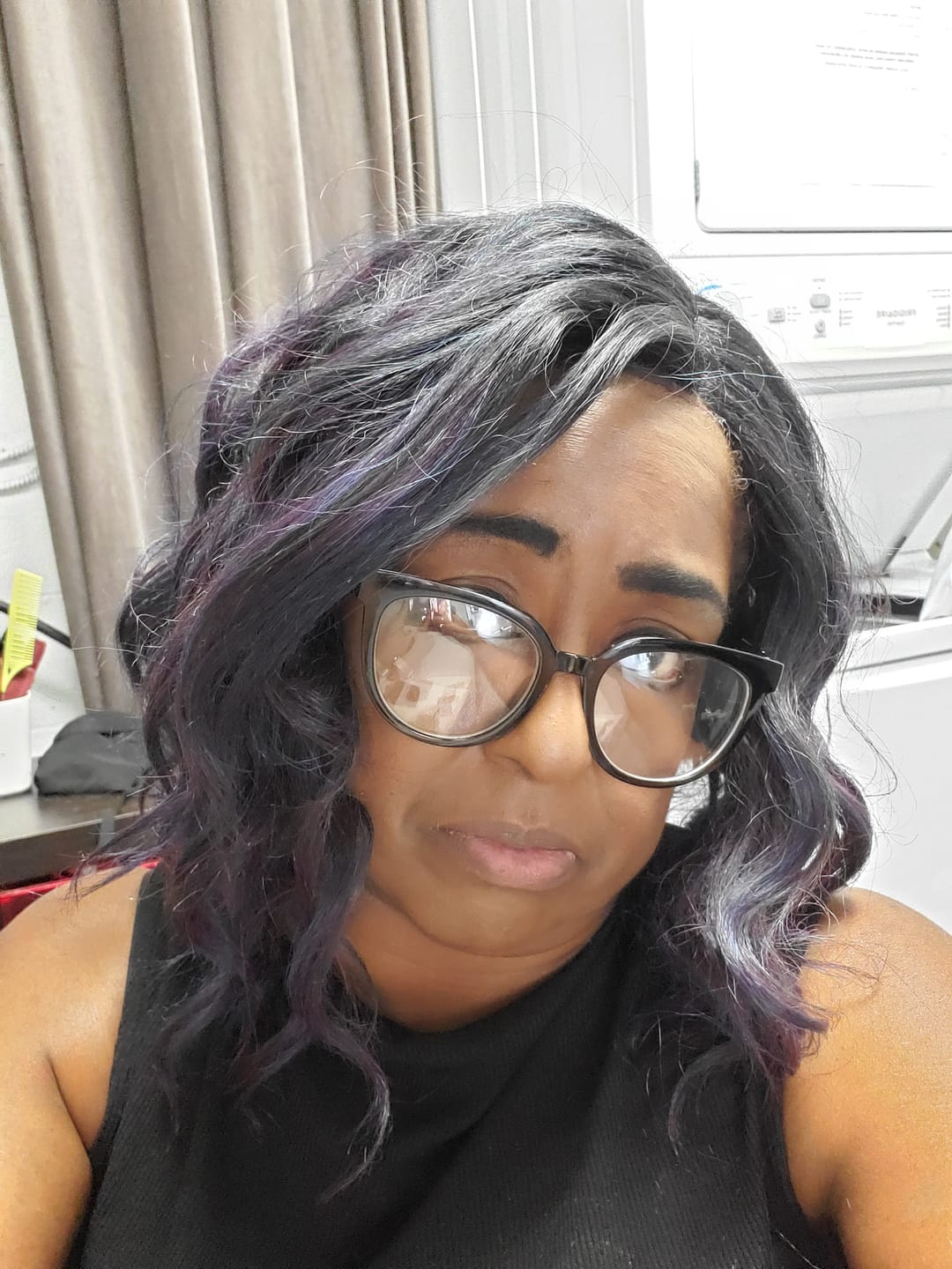 Customer photo review of Bobbi Boss Swiss Synthetic Lace Front Wig - MLF181 DENNA