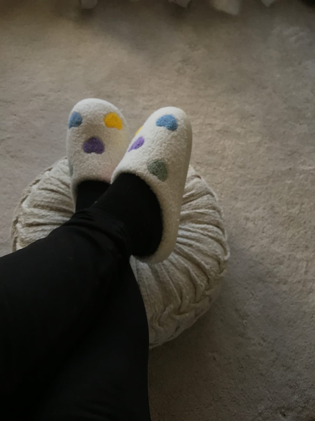 Customer photo review of Zia Colorful Heart Slippers