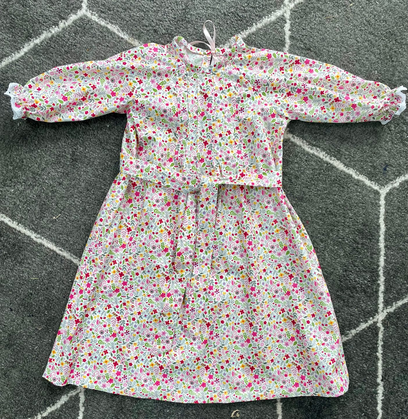 Customer photo review of Spring Floral Rose & Hubble Cotton Poplin Fabric
