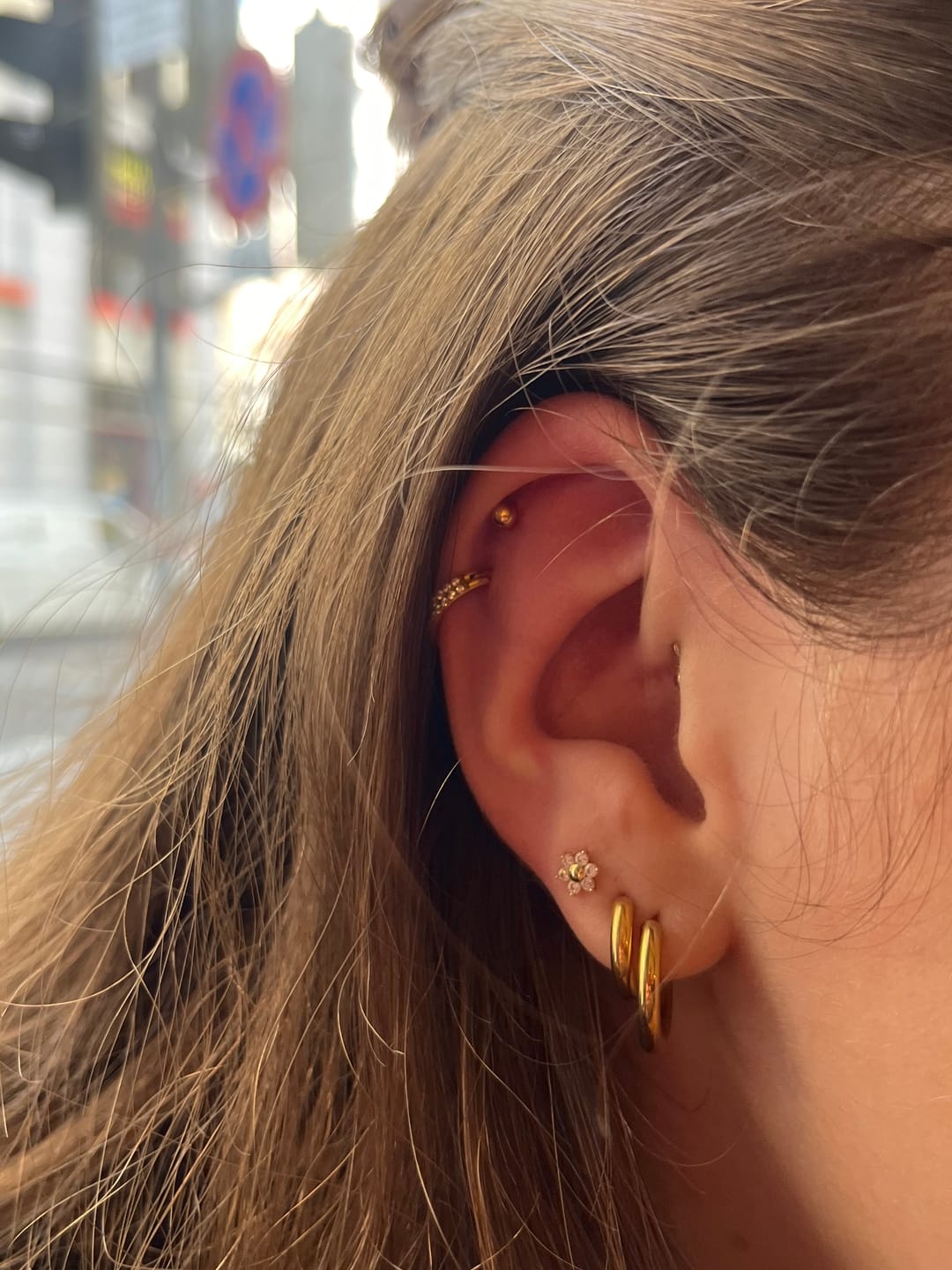 Customer photo review of Simple Set Ohrringe | 18K vergoldet