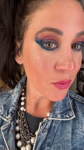 Customer photo review of Gold Glitter Freckles Makeup Patches