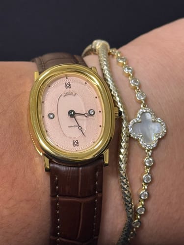 Customer photo review of Oval Bubble Diamond Watch (24mm x 30mm)