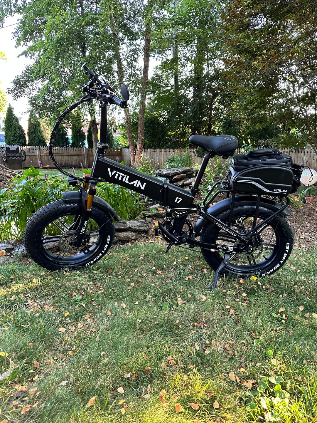 Customer photo review of I7 Pro Folding Full Suspension Electric Bike