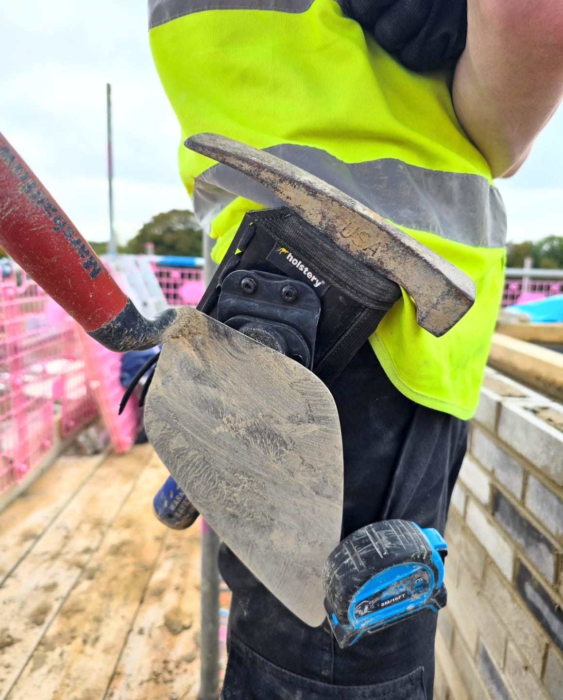 Customer photo review of Jolly Roger | Clip-On Hammer & Tool Holster