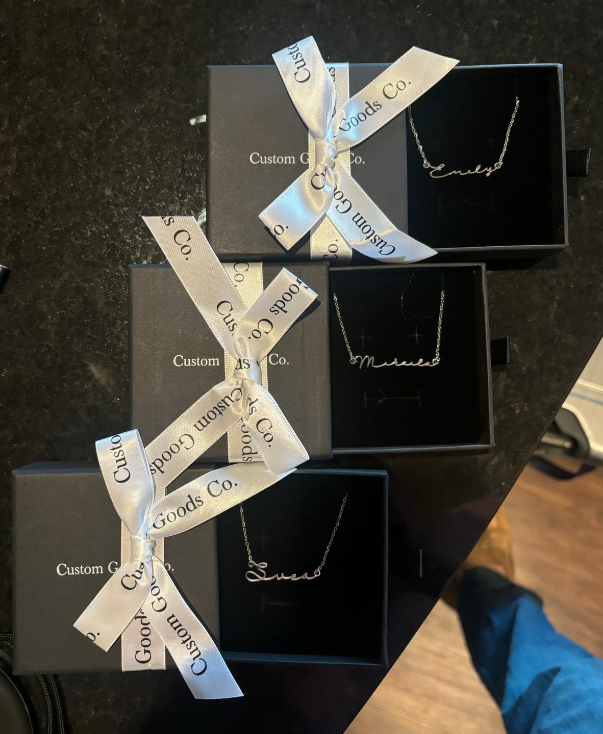 Customer photo review of Custom Cursive Name Necklace