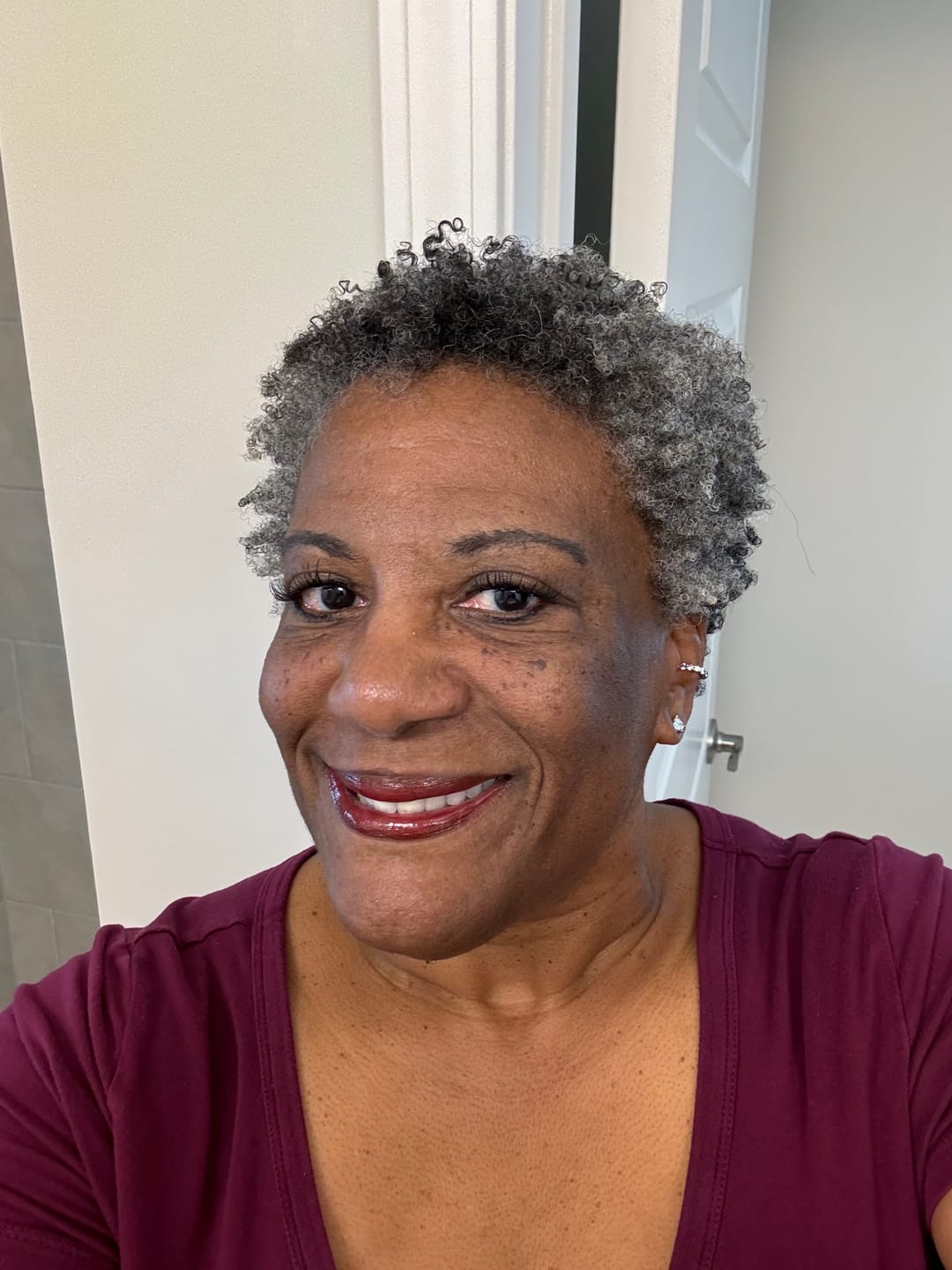 Customer photo review of Curly Hair Wash and Go System with Organic Jojoba Oil for Moisturizing Hair with Lavender Fragrance (Step 1 - 4)