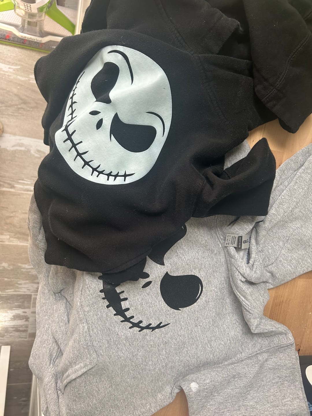 Customer photo review of Smiling Skelly • Gray Hoodie