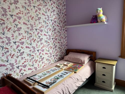 Customer photo review of Tavira - Leafy Wonderland Wallpaper - Sage