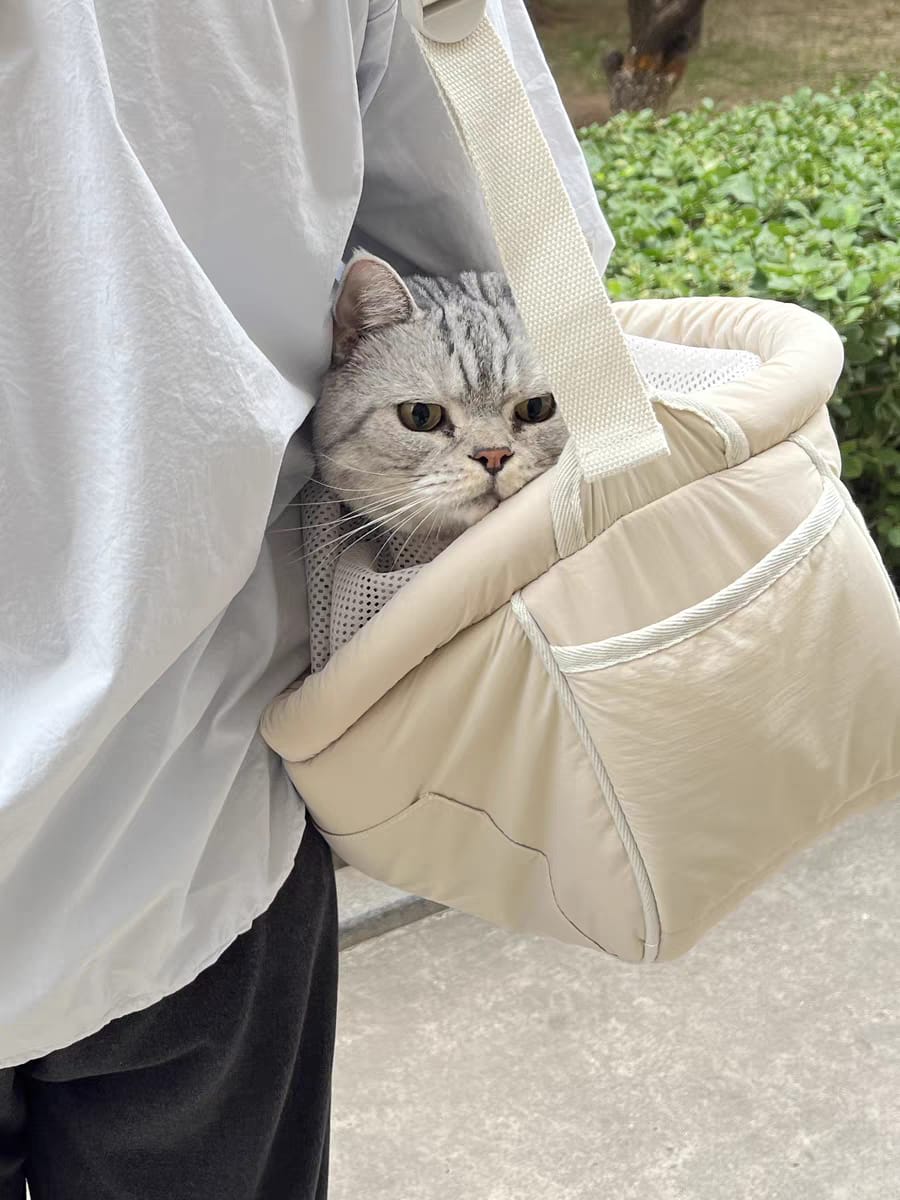 Customer photo review of SoftNest Lightweight Labor-Saving Sling Carrier Bag for Pets SoftNest