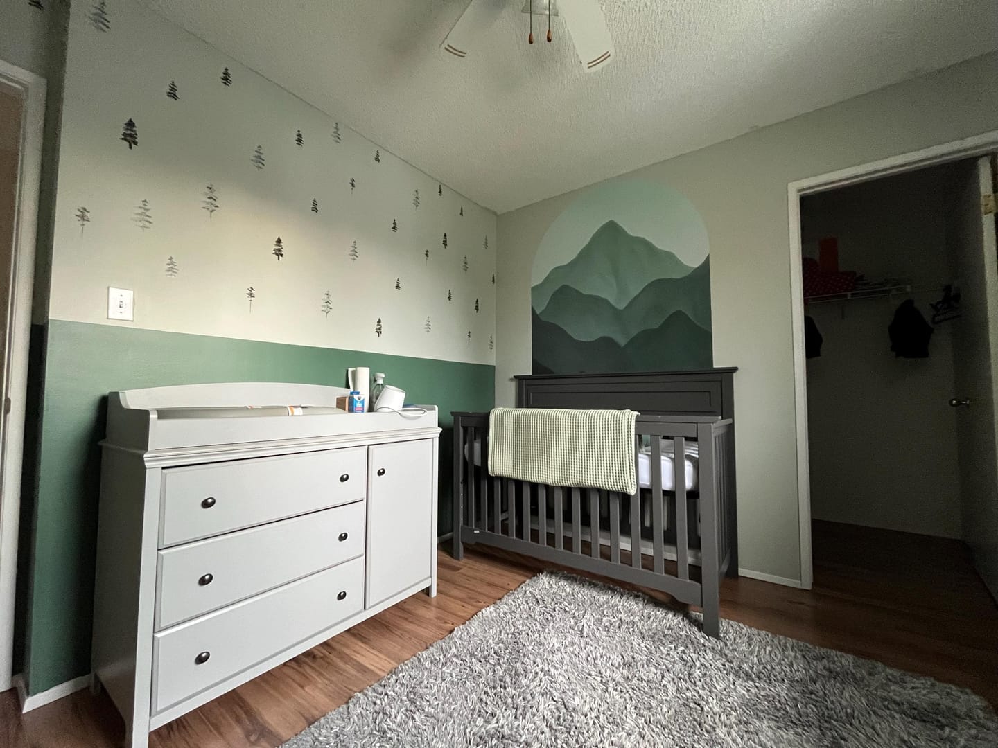 Customer photo review of Watercolor Trees Wall Decals