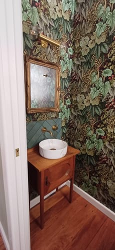 Customer photo review of Cascading Garden - Lush Botanical Wallpaper - Discontinuing