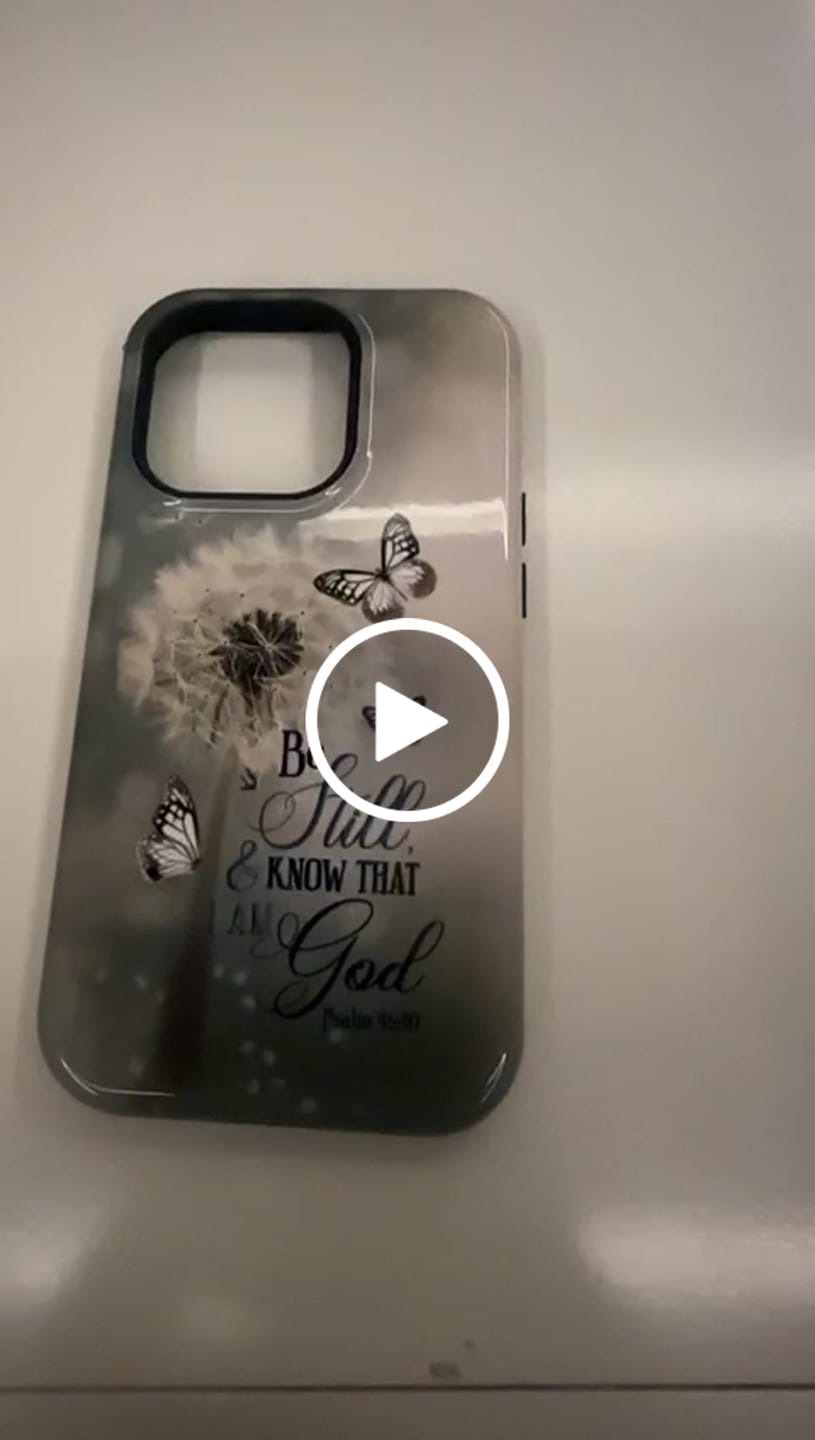 Customer video review of Christian Phone Cases: Be Still And Know Psalm 46:10 Dandelion Butterfly Phone Case