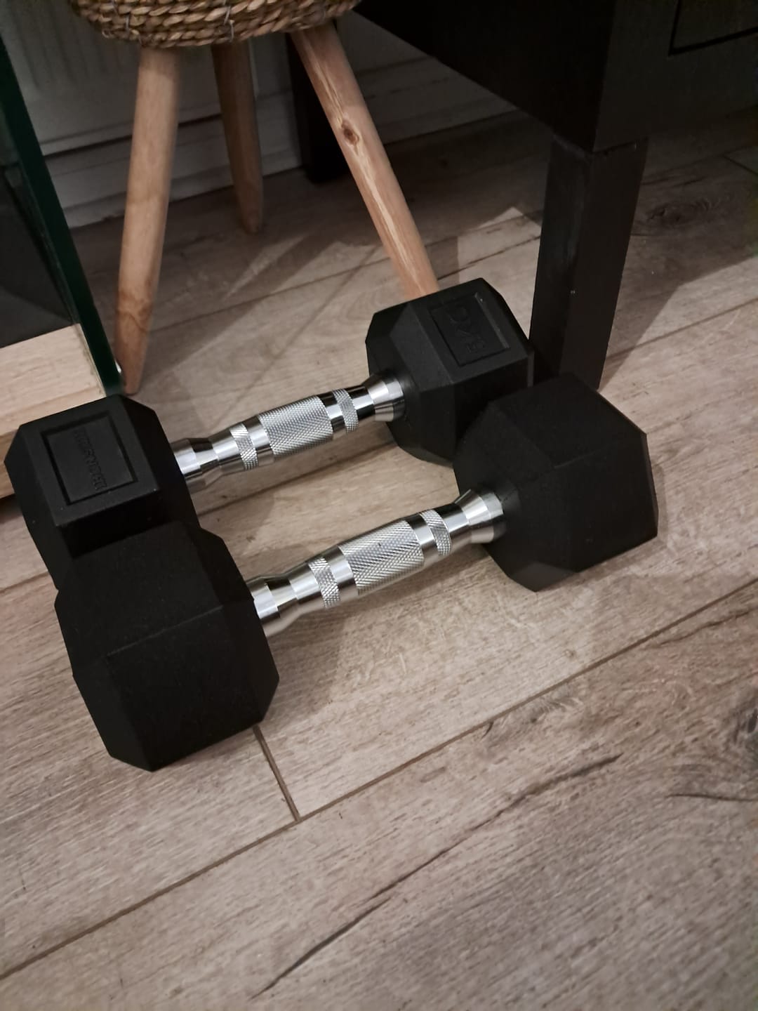 Customer photo review of Par de Mancuernas Hexagonales 2.5 a 17.5 KG IRONSIDE