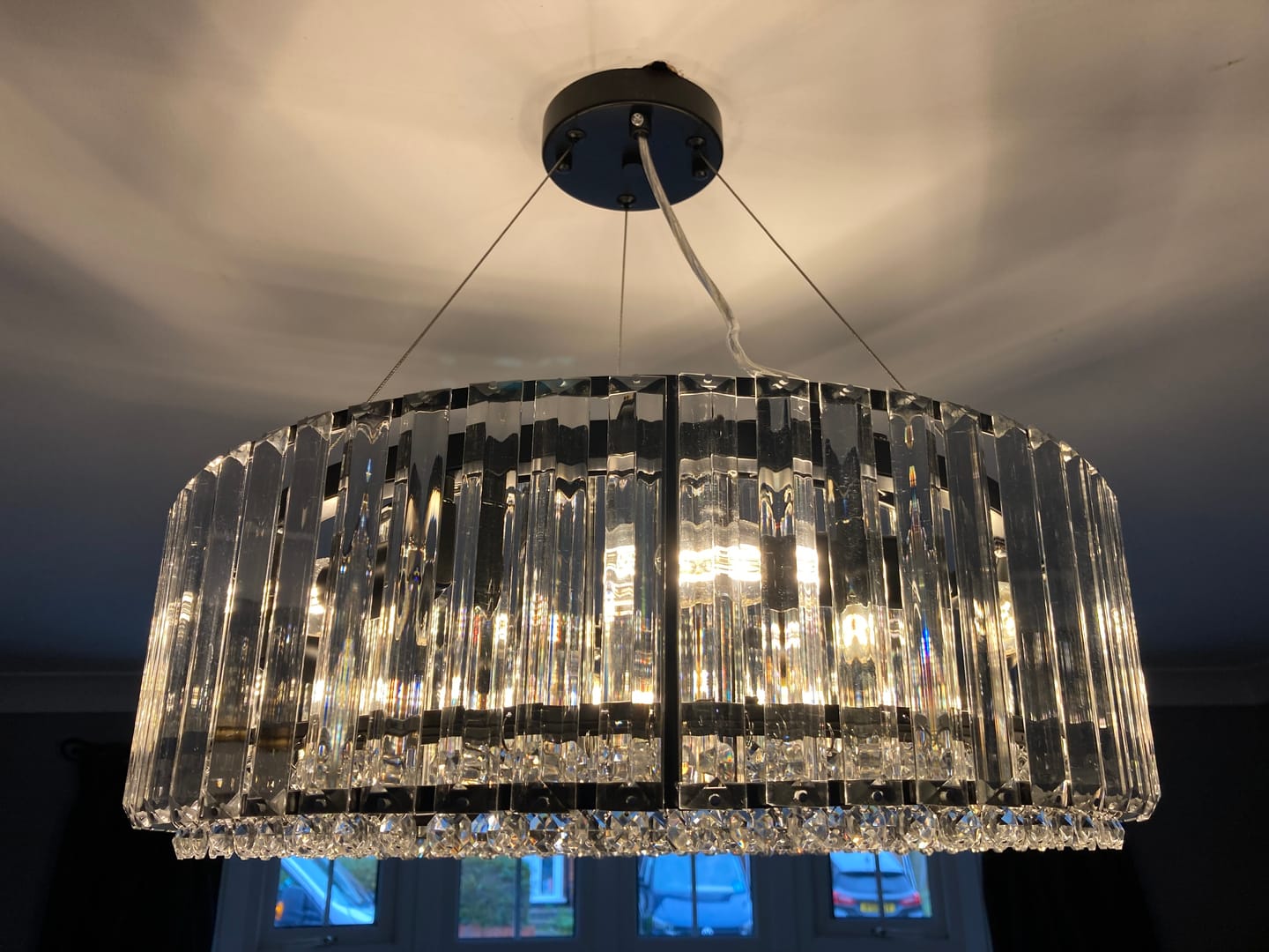 Customer photo review of Glam Modern Round Crystal Chandelier