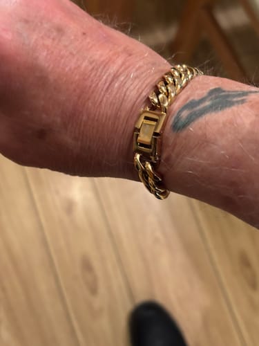 Customer photo review of Cuban Bracelet Gold | 12mm