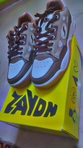 Customer photo review of FLAME Roasted Caramel Men's casual sneaker