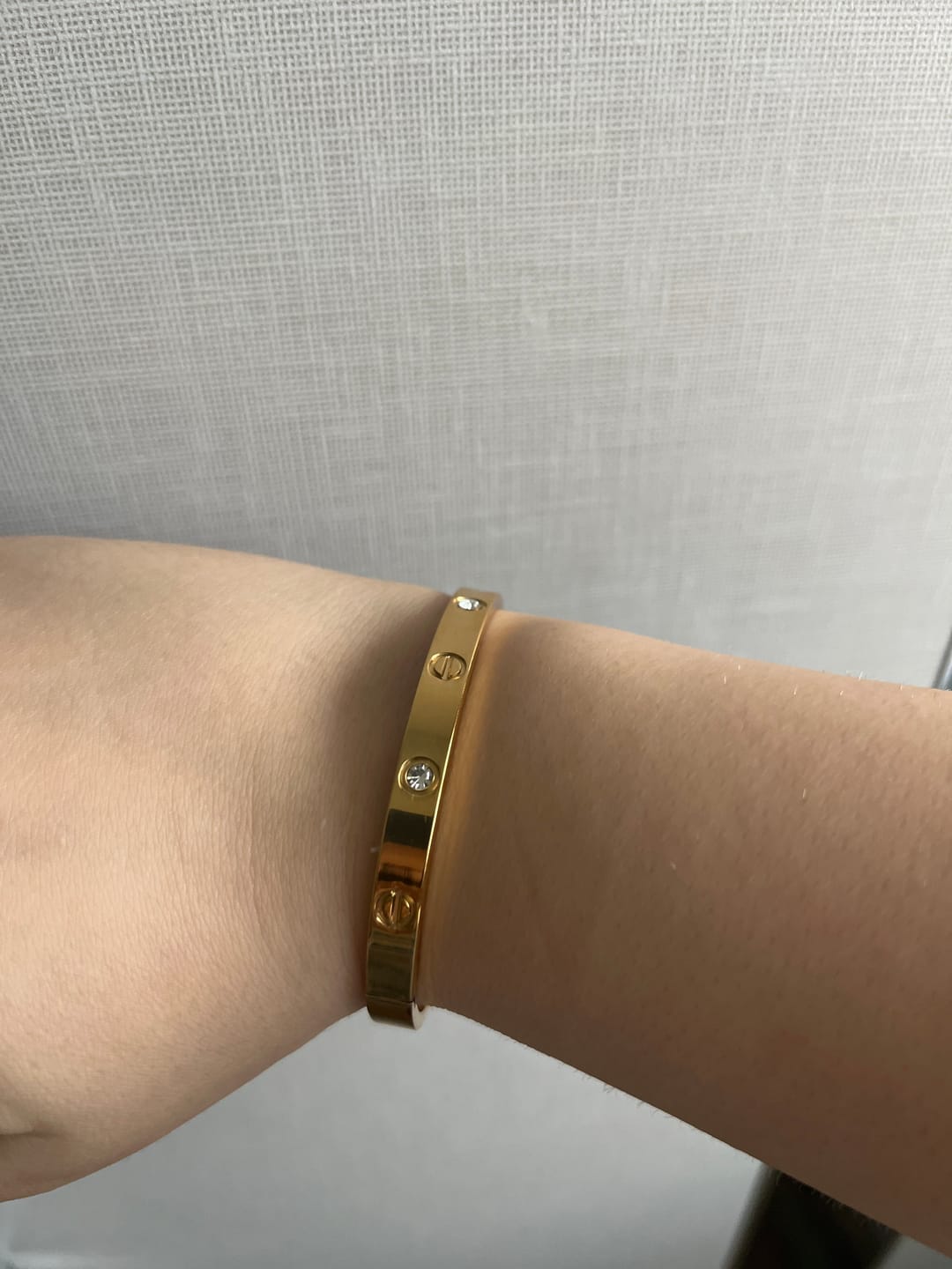 Customer photo review of Bratara Love - Auriu