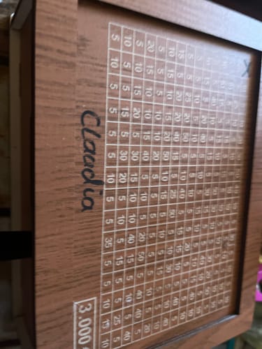 Customer photo review of Sparschwein aus Holz mit Zähler