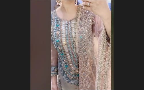 Customer photo review of P-245 - Olive Green - Readymade - Khuda Baksh Creations 2024