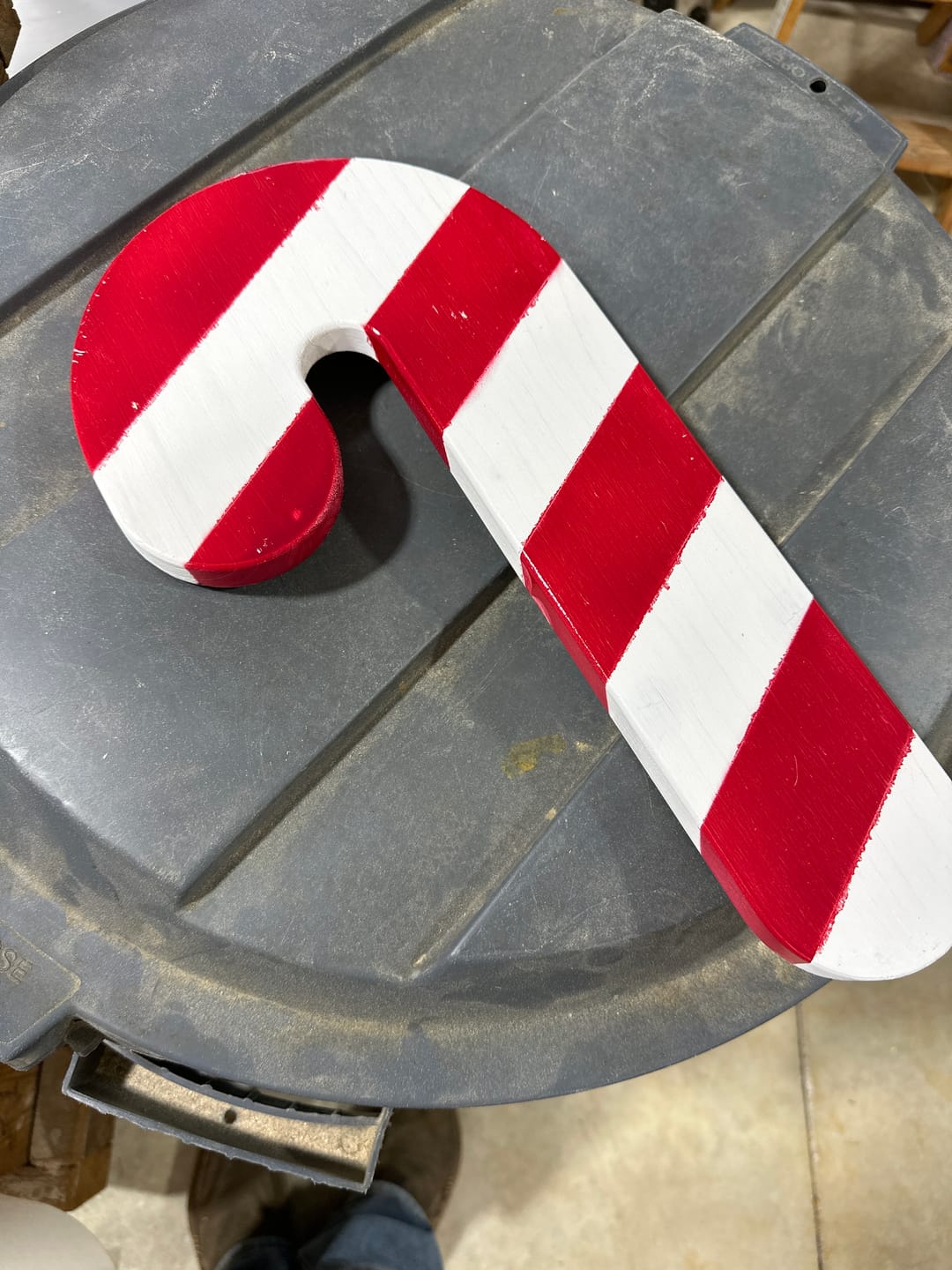 Customer photo review of 15.0x7.8" Candy Cane Tray 1 Acrylic Router Template [Limited Edition]