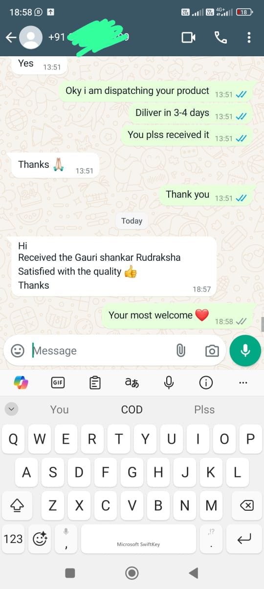 Customer photo review of Natural Gaurishankar Rudraksha (Nepal Origin)