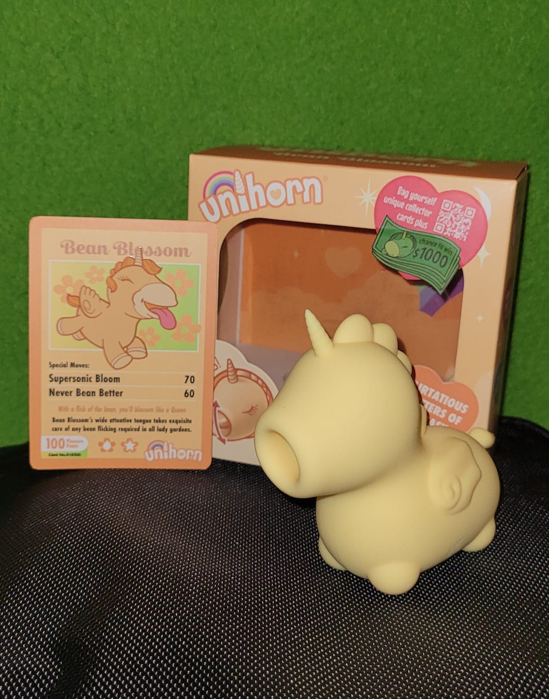 Customer photo review of Bean Blossom Unicorn Fluttering Clitoral Vibrator
