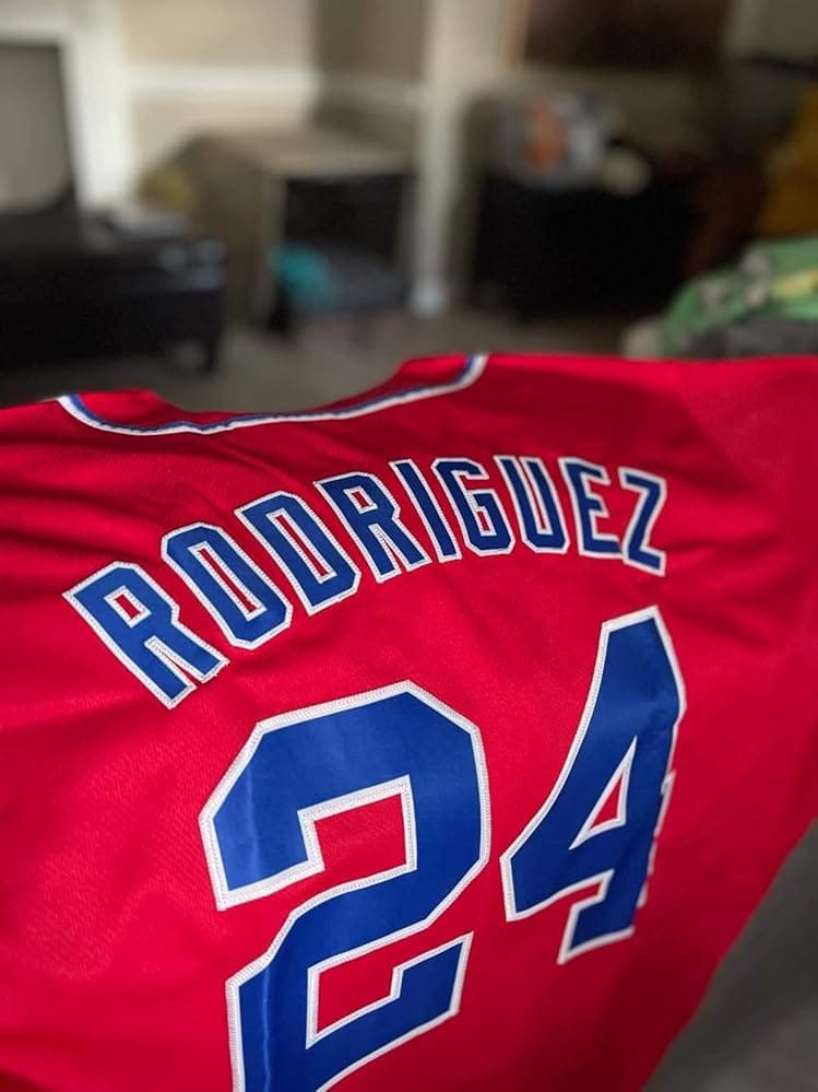 Customer photo review of Custom Red Black-White Solider Classic Style Authentic Baseball Jersey
