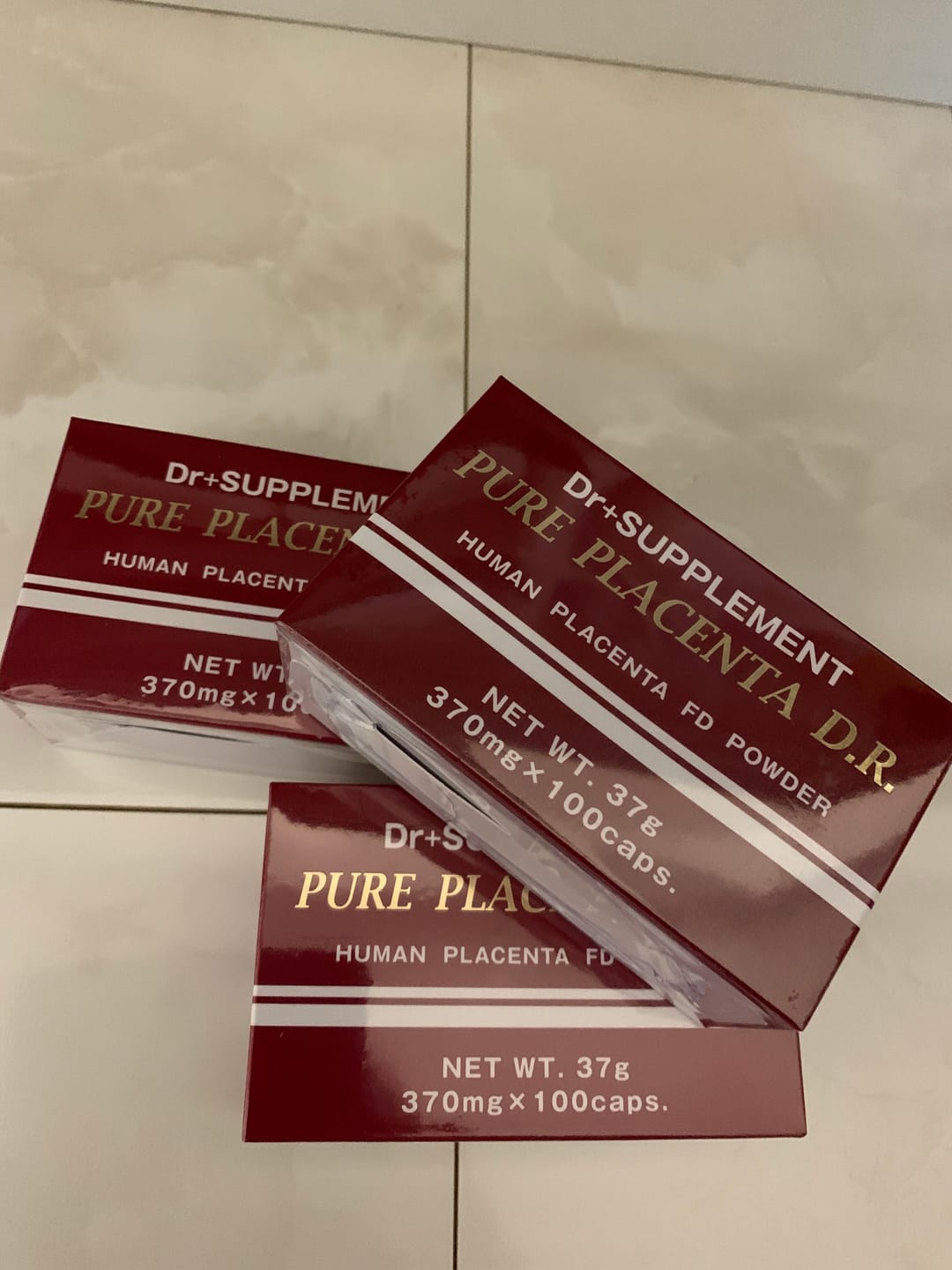 Customer photo review of ピュアプラセンタDRまとめ買いセット（3箱入り）