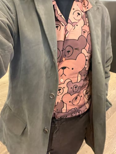 Customer photo review of Bear With Me Button Up
