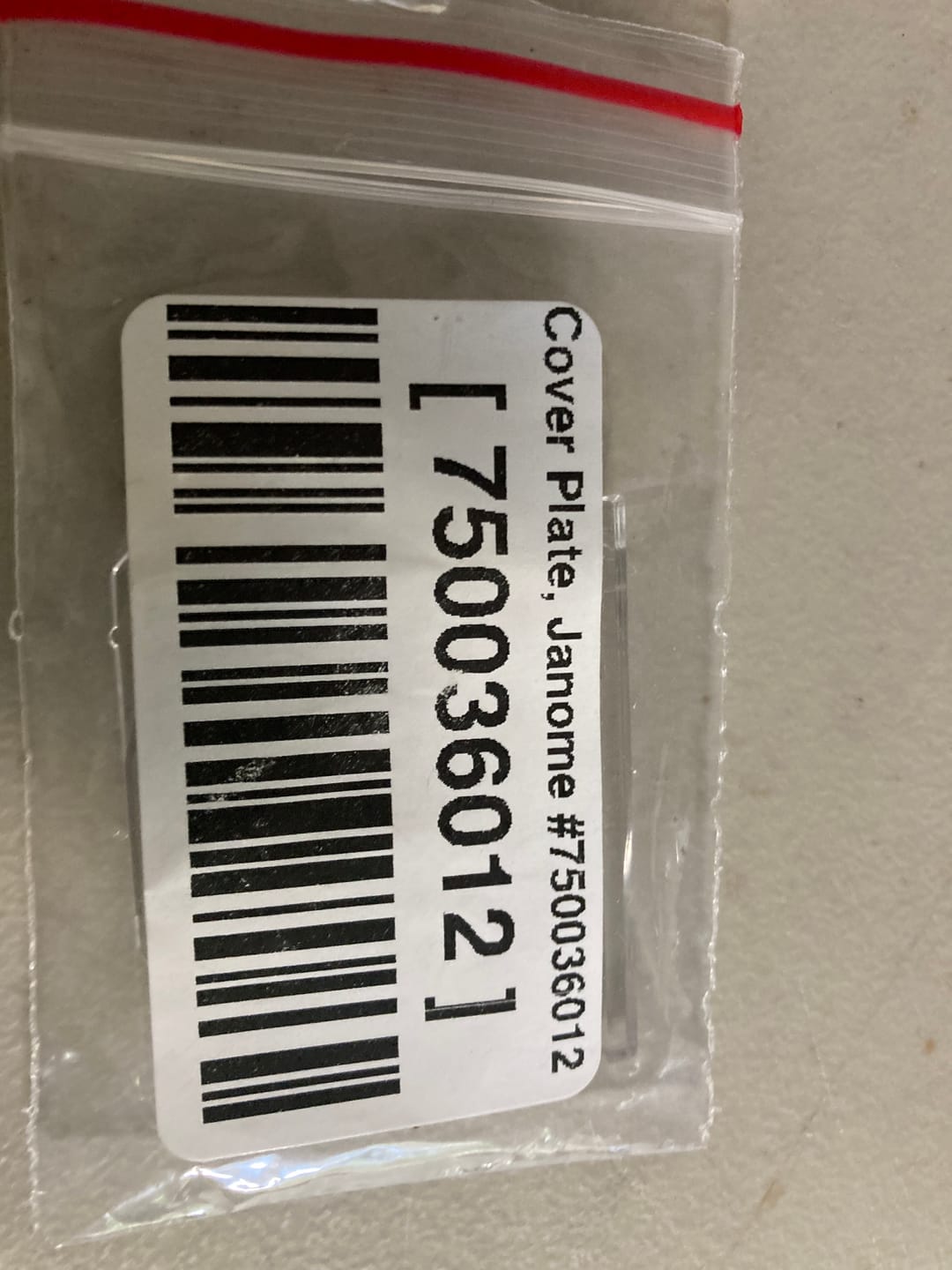 Customer photo review of Cover Plate, Janome #750036012