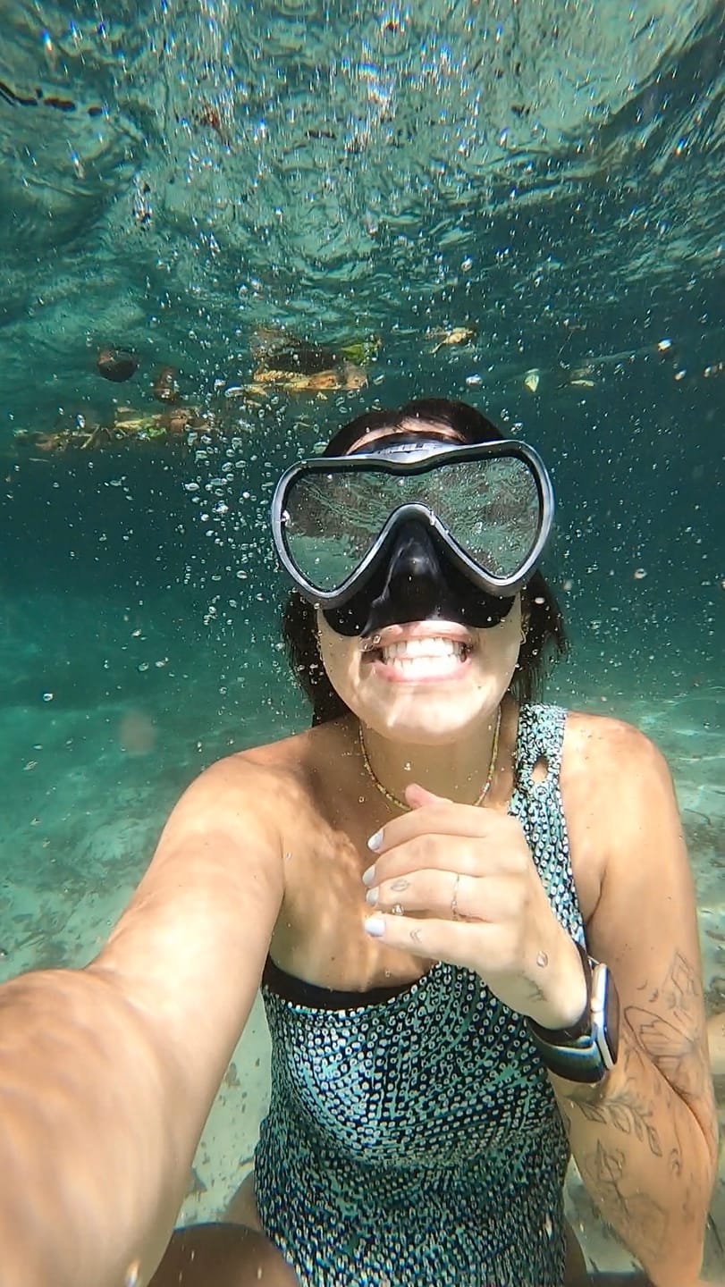 Customer photo review of Máscara de Mergulho Antiembaçamento Com Snorkel Atlantic