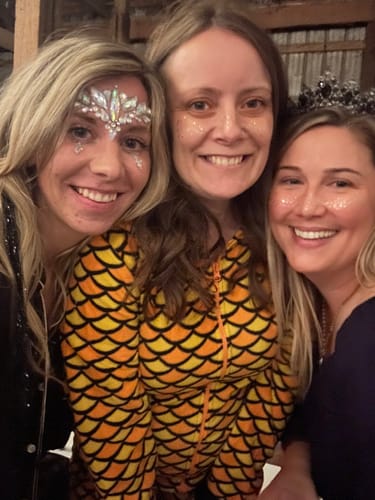 Customer photo review of Gold + Silver + Rose Speckles Makeup Patches