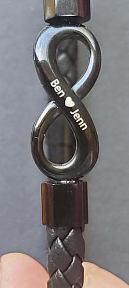 Customer photo review of "To My Man" Infinity Personalized Bracelet