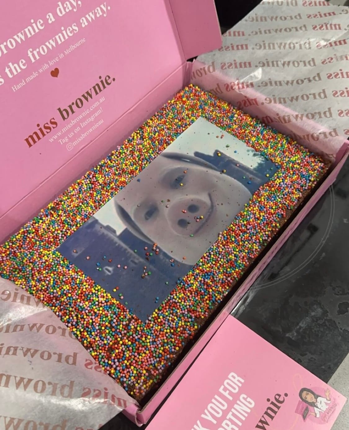 Customer photo review of Custom Image Brownie