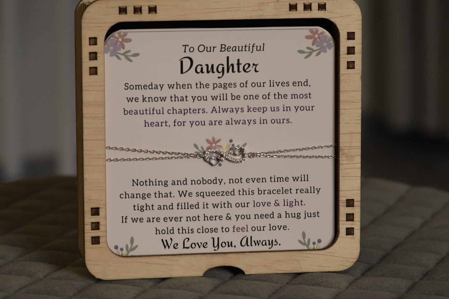 Customer photo review of (Almost Sold Out) Always Keep Me In Your Heart - Bracelet For Daughter