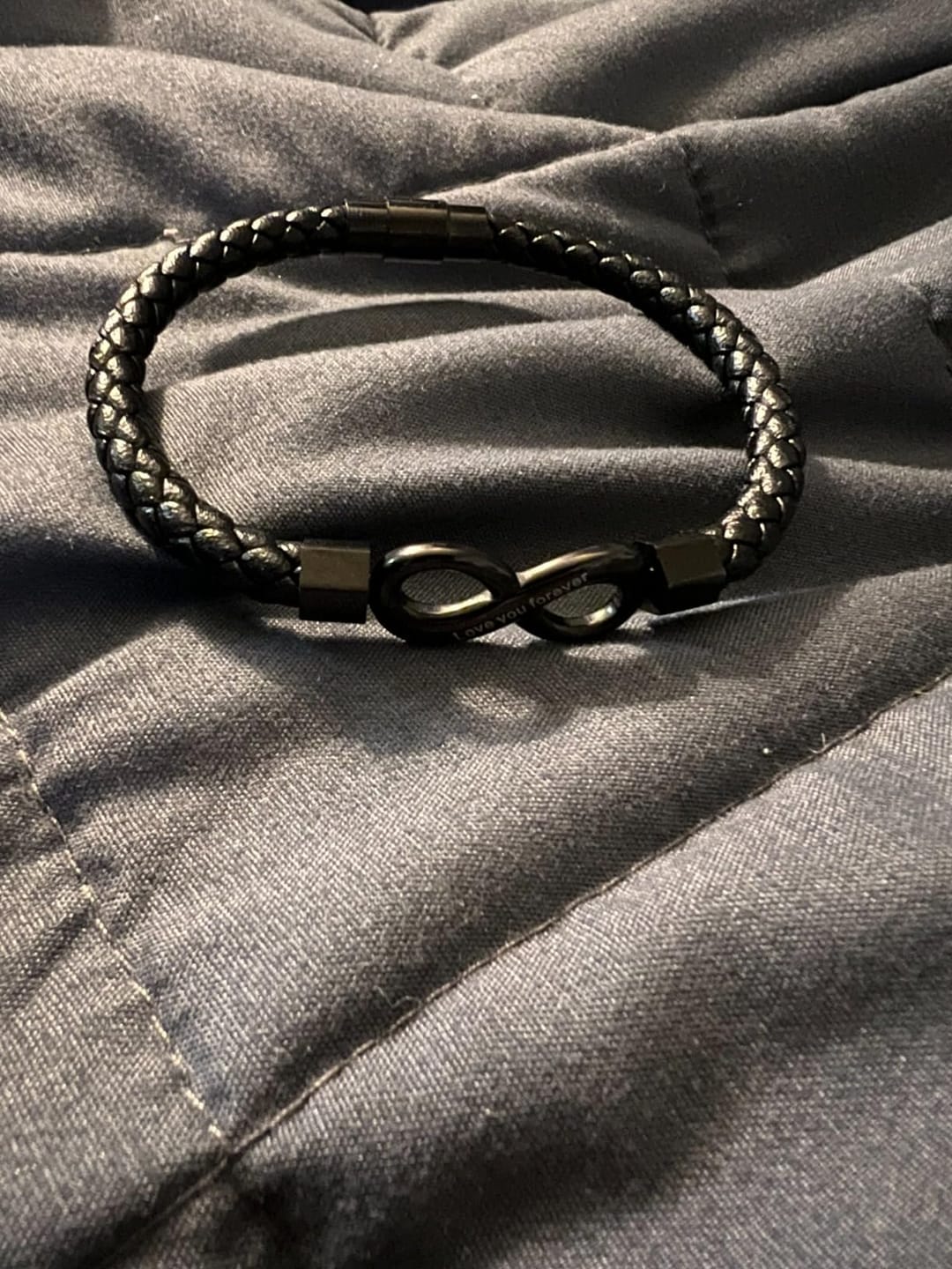 Customer photo review of "To My Man" Infinity Personalized Bracelet