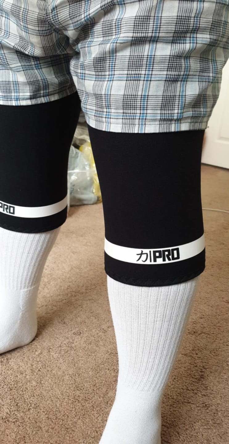 Customer photo review of 7MM Inferno PRO Knee Sleeves - EXTRA STIFF NEOPRENE - IPF Approved