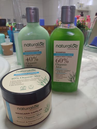 Customer photo review of Set Shampoo + Acondicionador Hidratación & Brillo 350ml