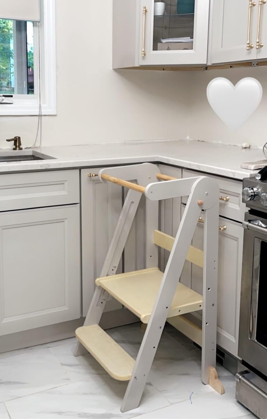 Customer photo review of HARPPA Nordi | Foldable Toddler Tower, Kitchen Stool Helper